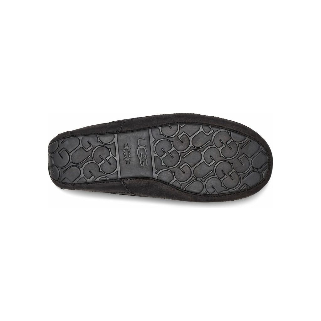 UGG Men's Ascot Slipper in Black Leather