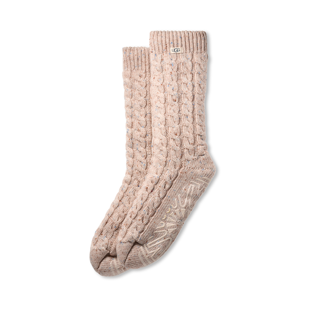 UGG Women's Elowyn Cable Knit Fleece Lined in Cream Confetti