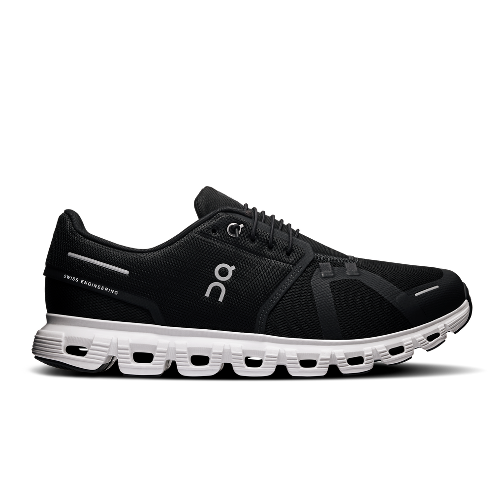 On Running Men's Cloud 6 Wide in Black/White