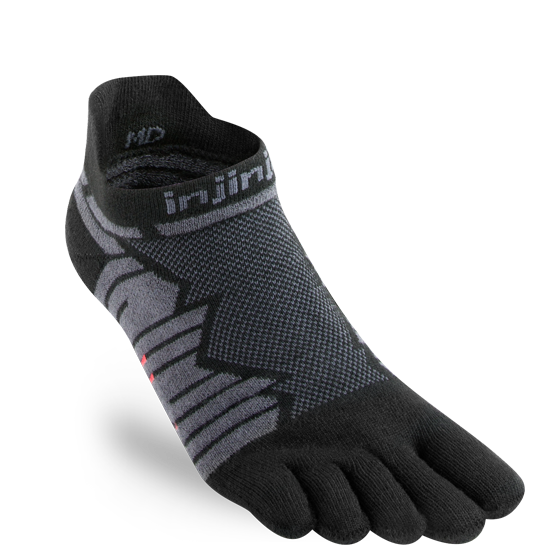 Injinji Men's Ultra Run No-Show in Onyx