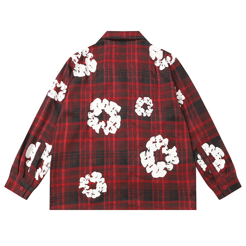 Denim Tears kapok Flower Pattern Long Sleeved Shirt