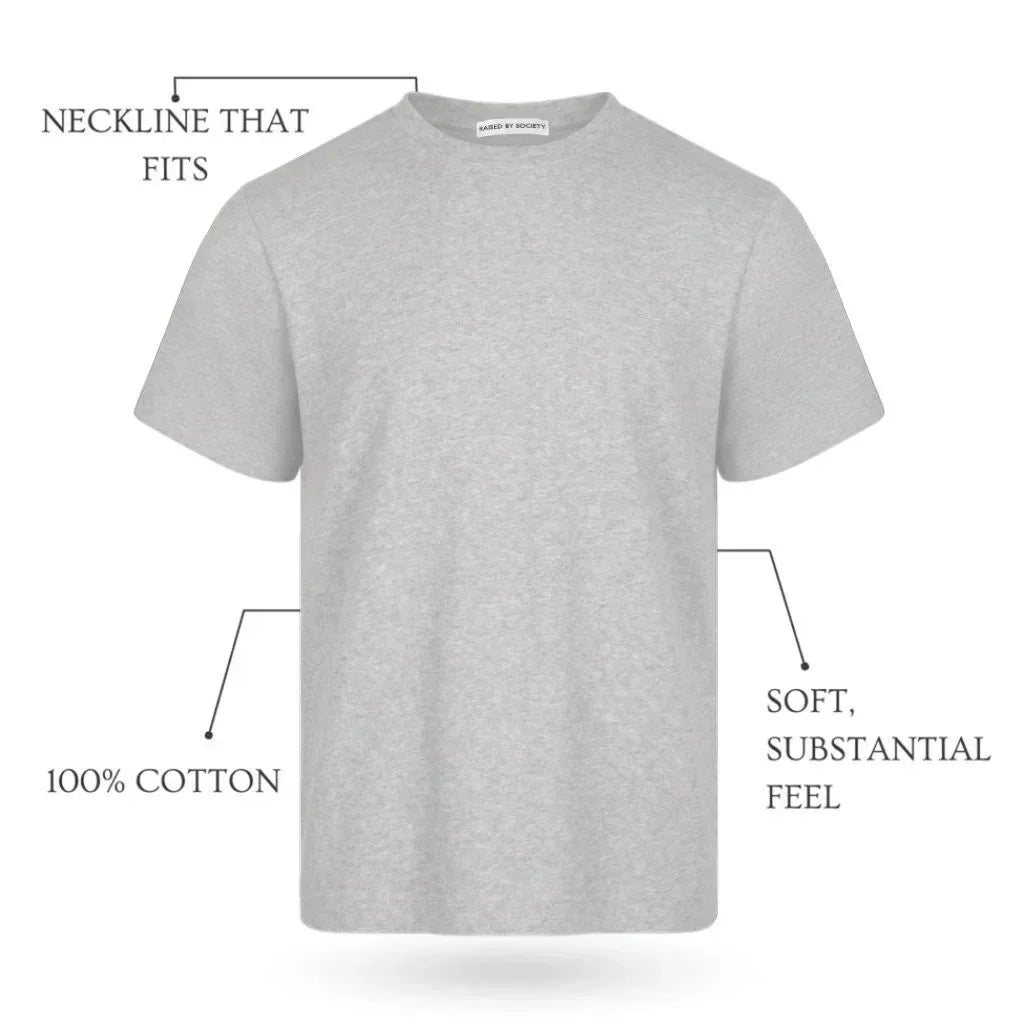 ATHLETIC GREY LOOPWHEELED T-SHIRT