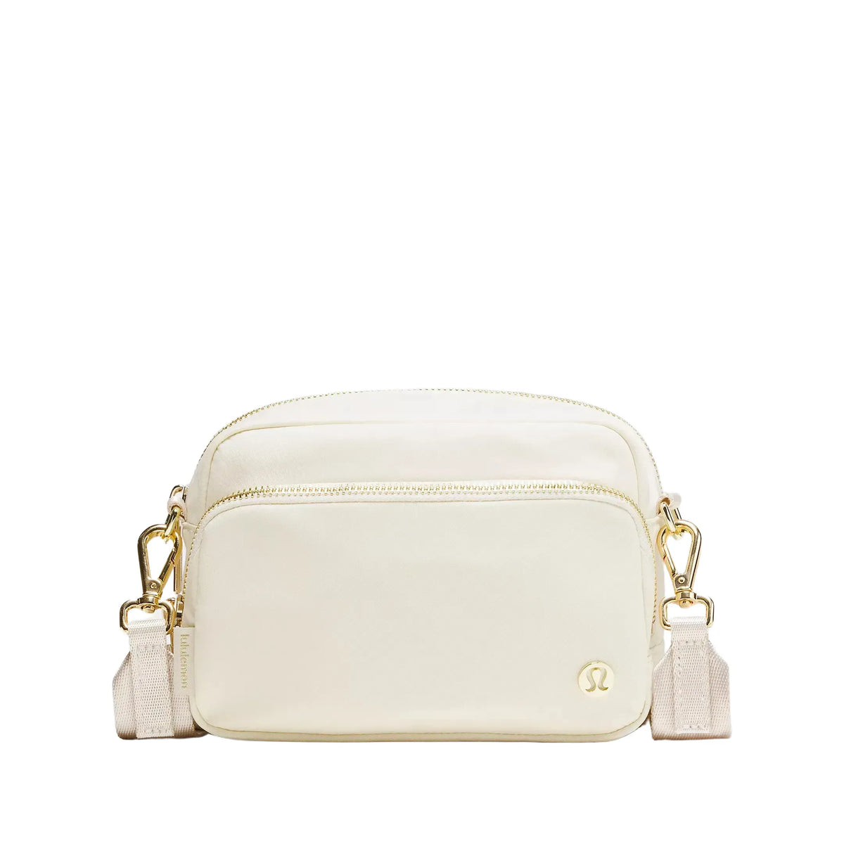 Lululemon Everywhere Crossbody Bag 2L Metal Hardware in Light Ivory/Gold