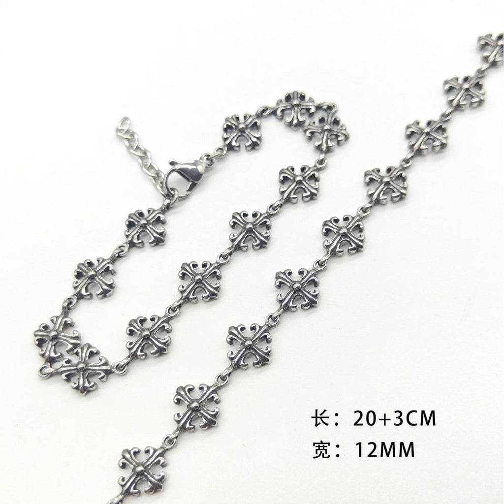 Chrome Hearts cross flower simple S925 bracelet