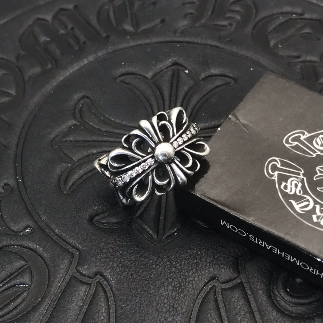 chrome hearts 925 silver retro ring