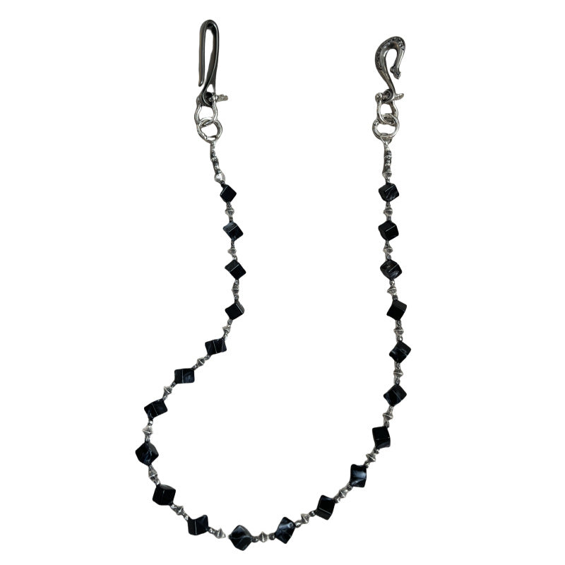 Chrome Hearts Black smudged dark style pure handmade design trouser chain
