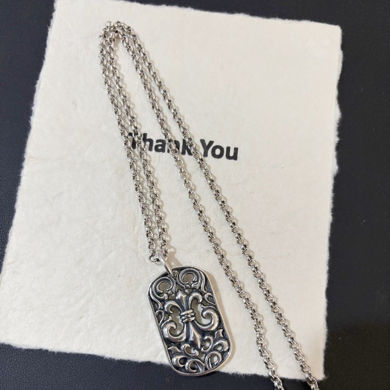 Chrome Hearts anchor hollow domineering pendant Necklace