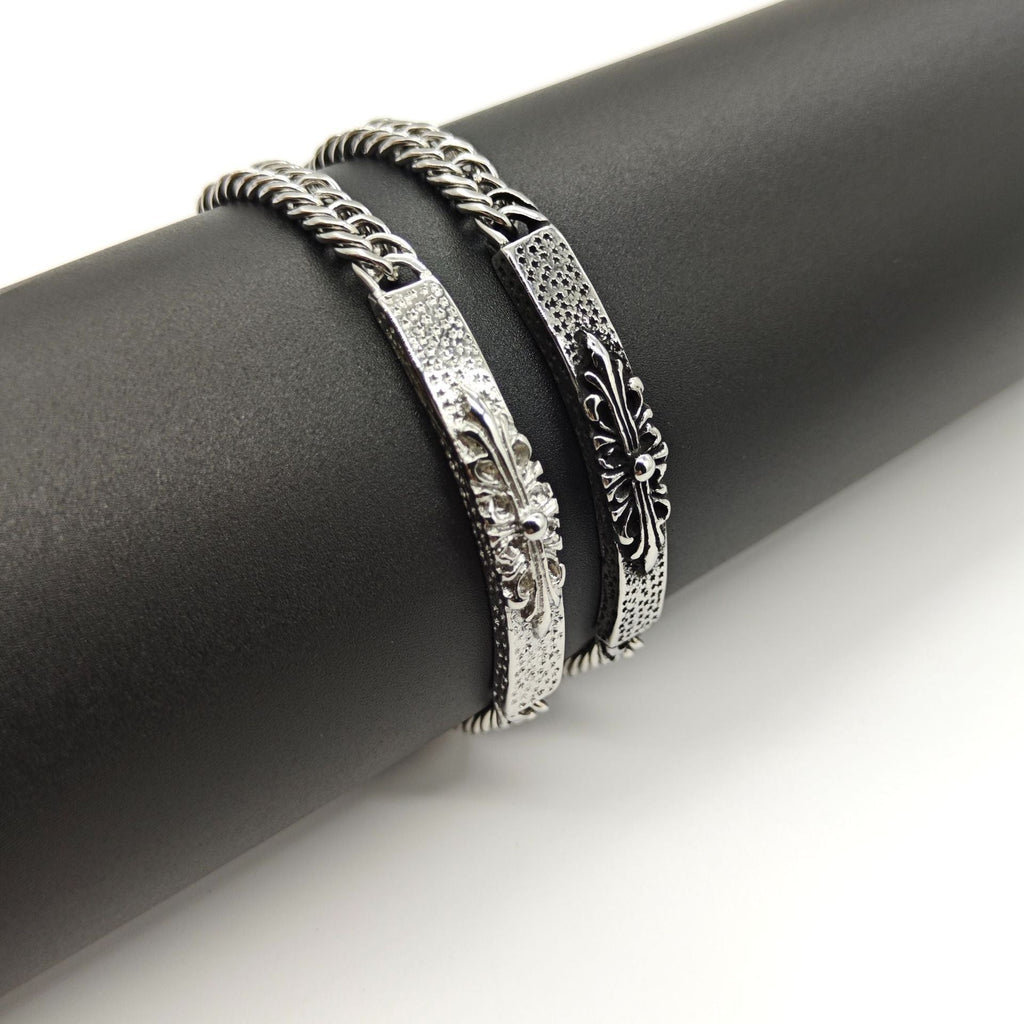 Chrome Hearts stainless steel curved brand main piece bracelet