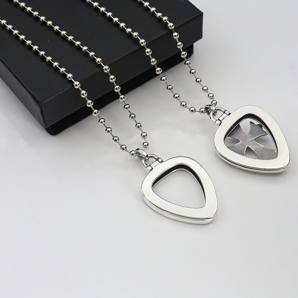 Chrome Hearts cross holy sword box pendant necklace