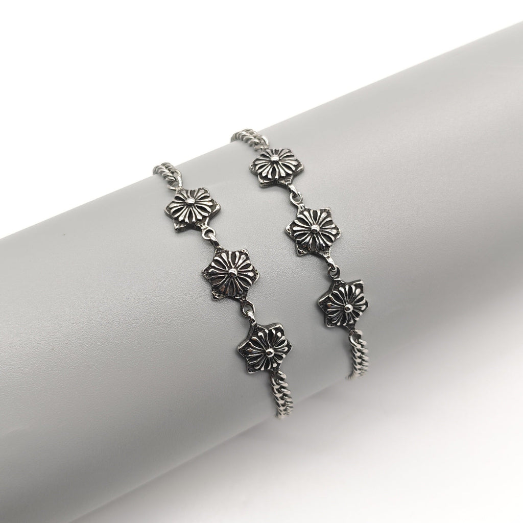 Chrome Hearts versatile 3 flower ball bracelet