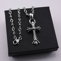 Chrome Hearts old retro large pendant S925 sliver cross necklace