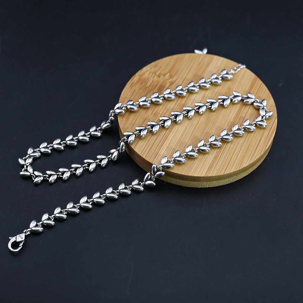 Chrome Hearts Simple wheat ear heart necklace