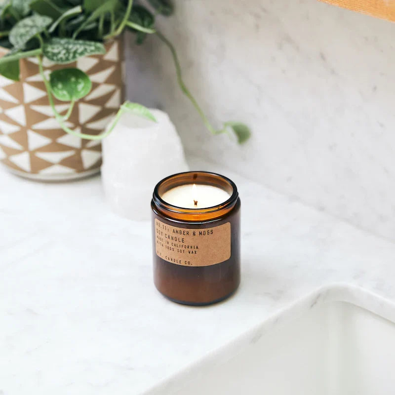 P. F. Candle Co. 7.2oz Amber & Moss Standard Candle