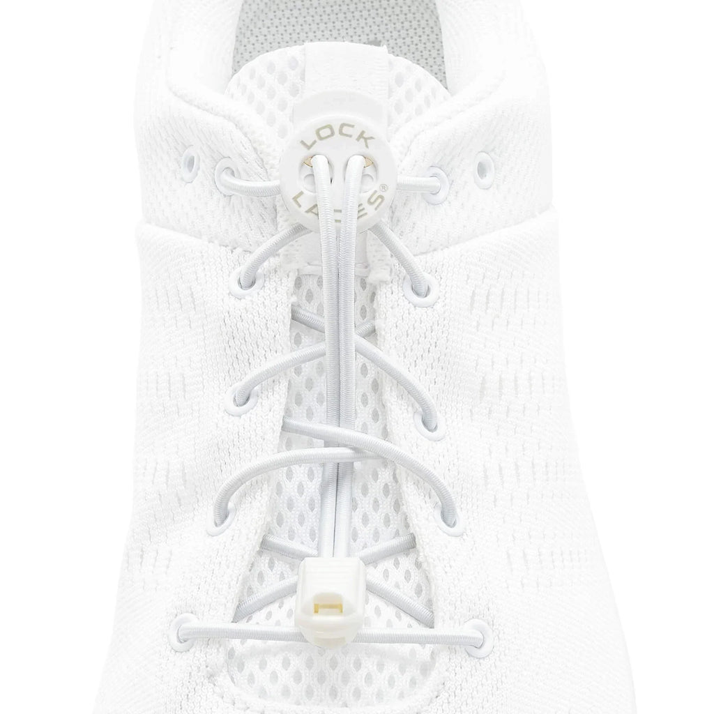 Solid No-Tie Shoelaces in White