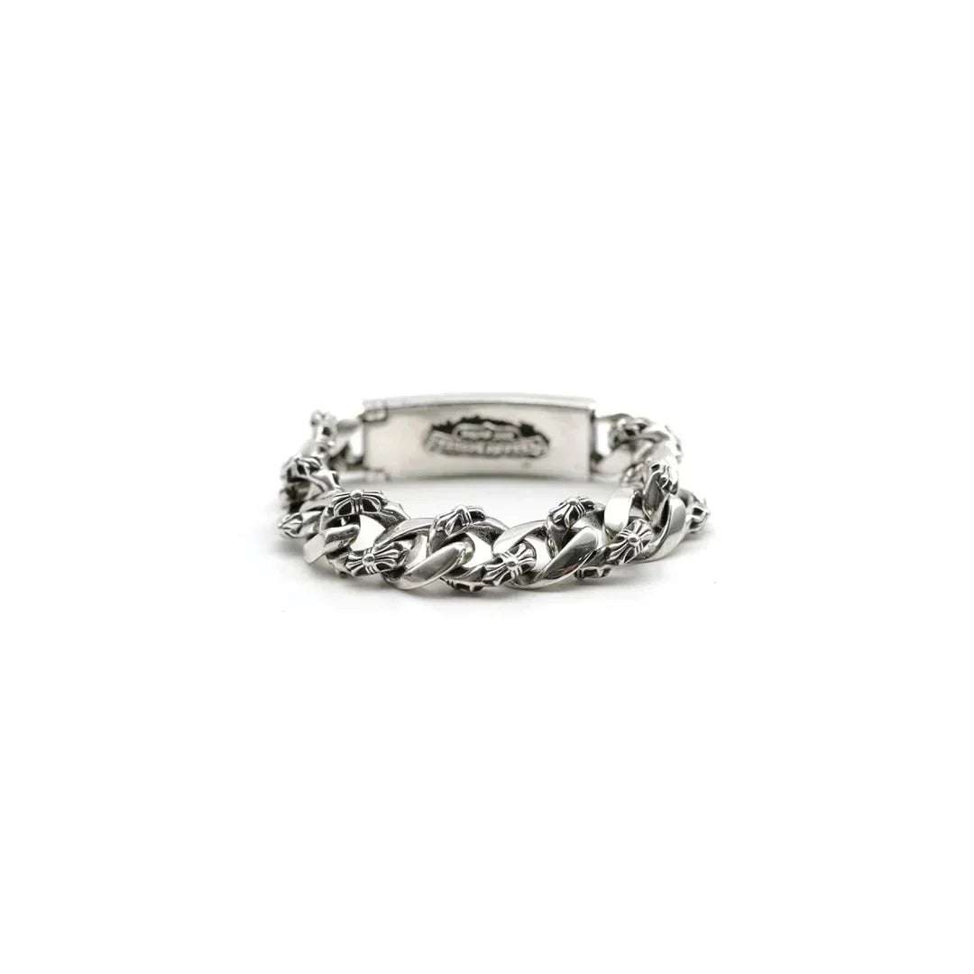 Chrome Hearts Dagger ID Fancy Link Clip Bracelet